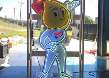 Neon Esso Character Sign at No Reserve