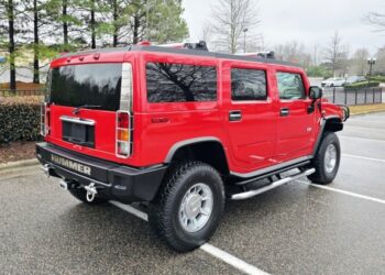 11k-Mile 2004 Hummer H2 Victory Red Limited Edition