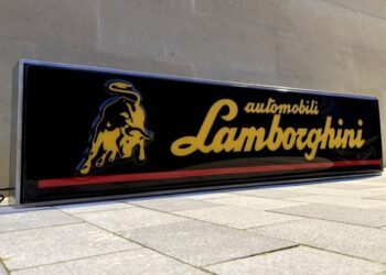 Illuminated Lamborghini Sign at No Reserve