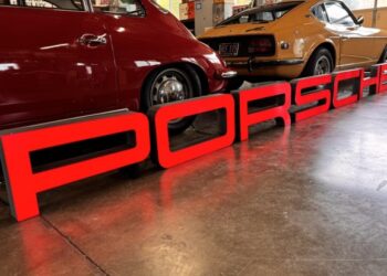 Illuminated Porsche Sign at No Reserve