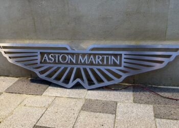 Illuminated Aston Martin Sign at No Reserve