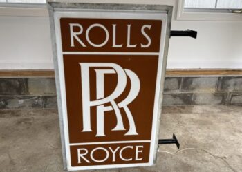 Double-Sided Illuminated Rolls-Royce Sign at No Reserve