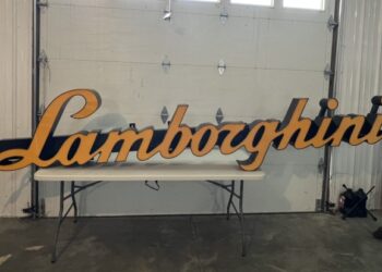 Illuminated Lamborghini Sign at No Reserve