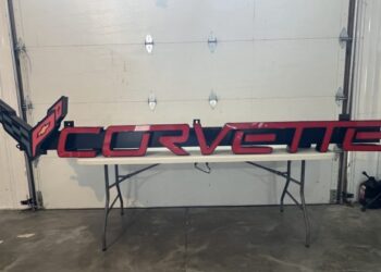 Illuminated Corvette Sign at No Reserve
