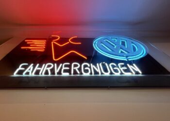 Neon Volkswagen Fahrvergnuegen Sign at No Reserve