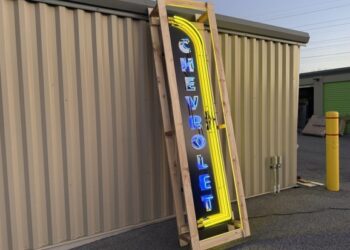 Neon Chevrolet Sign at No Reserve