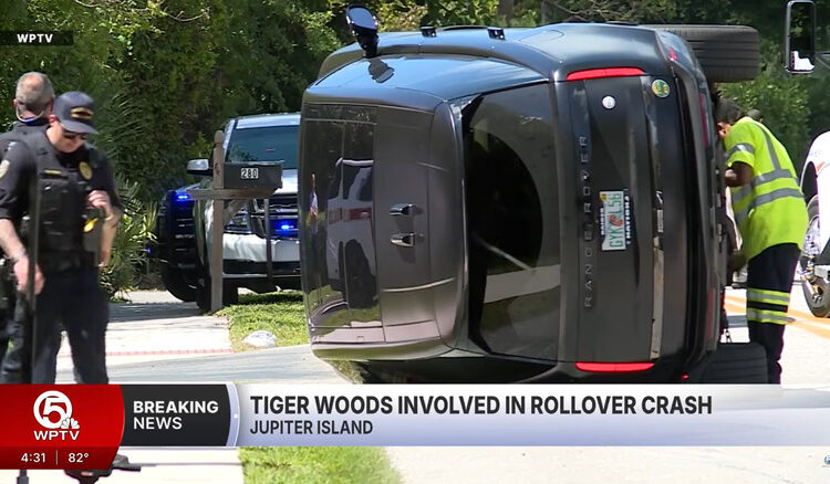 Tiger Woods Arrested For DUI After Getting Into Another Rollover Crash, This Time In A Range Rover SV