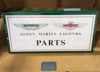 Double-Sided Aston Martin and Lagonda Service Sign at No Reserve