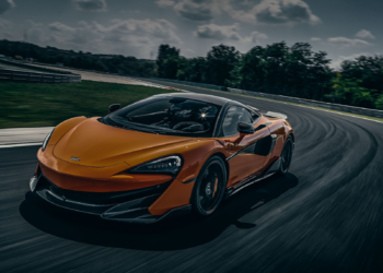 Rare McLaren 600LT Hits “Slow Down” Pole and Ends Up on a Wall