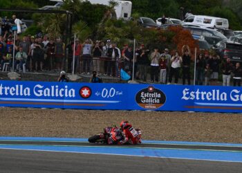 Marquez wins mad Jerez MotoGP sprint despite crashing