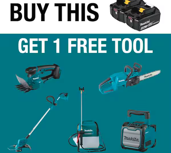 Get Free Tools When You Buy Makita Batteries at the Home Depot