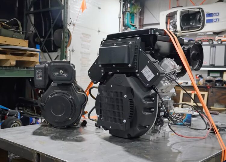 A Huge Chinese Diesel V-Twin Makes One Heck of a Go-Kart Motor