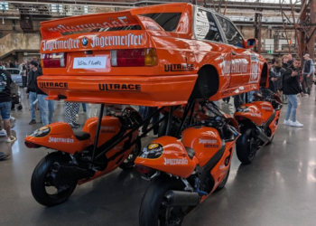 Someone Put a BMW E30 M3 on Four Motorcycles—and It Looks Unreal