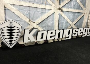 Illuminated Koenigsegg Sign at No Reserve