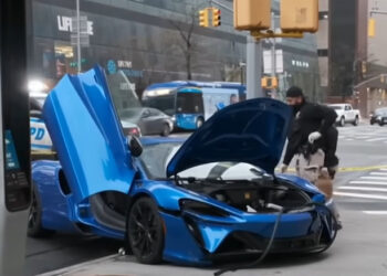 McLaren Artura And Luxury SUVs Smashed In Thwarted NYC Parking Garage Heist