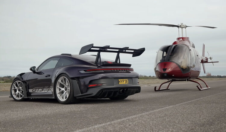 Watch This Twin-Turbocharged Porsche 911 GT3 RS Outrun A Helicopter