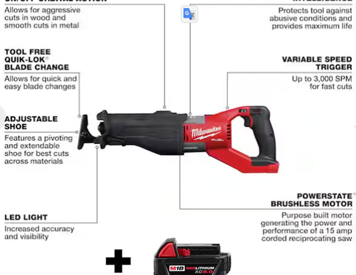 The Almighty Milwaukee Sawzall Is 48% Off Today Only