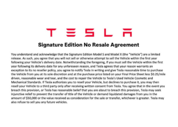 Tesla Will Fine You $50,000 for Flipping Its Final Model S and X