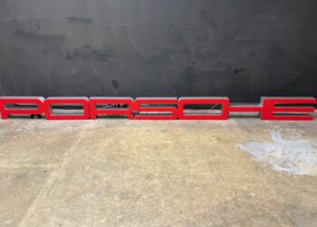 Illuminated Porsche Sign at No Reserve