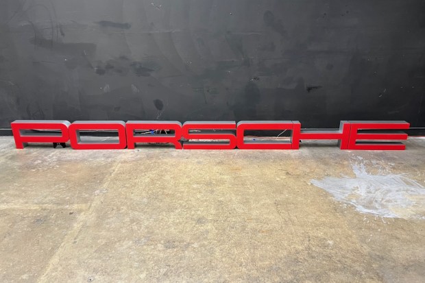 Illuminated Porsche Sign at No Reserve