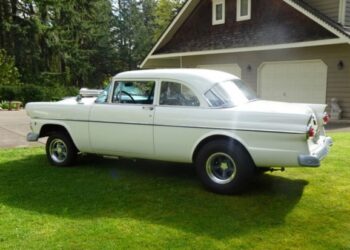 47-Years-Owned, Gasser-Style 1955 Ford Customline Tudor Sedan 4-Speed