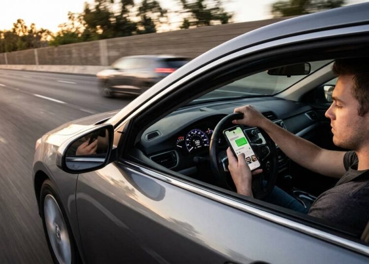 Study Finds Drivers Use Their Phones More As Speeds Climb, Not Less