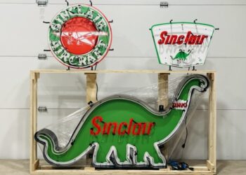 Three Neon Sinclair Signs at No Reserve