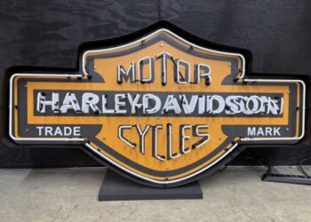 Neon Harley-Davidson Motorcycles Sign at No Reserve