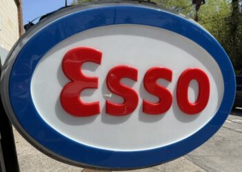 Double-Sided Illuminated Esso Sign at No Reserve