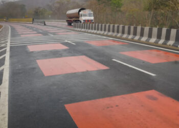 This Striped Road Design Helps India Slow Traffic And Protect Wildlife