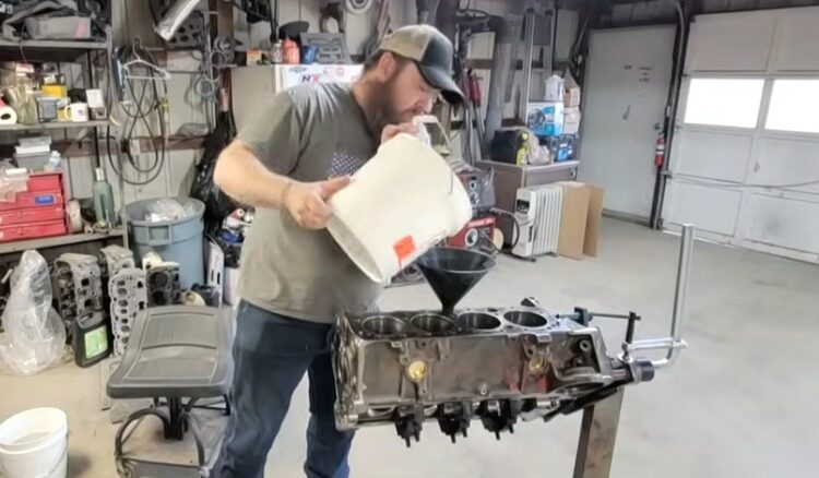 Why Pouring Concrete In Your Engine Block Makes Unexpected Sense (Just Aim Right)