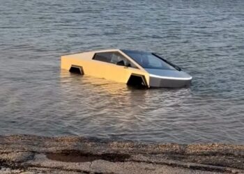 Cybertruck Driver Tried Using Wade Mode In A Lake, Ended Up In Jail