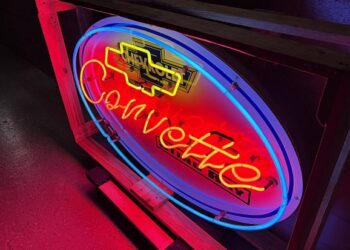 Neon Chevrolet Corvette Stingray Sign at No Reserve