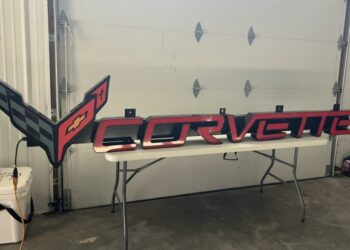 Illuminated Corvette Sign at No Reserve