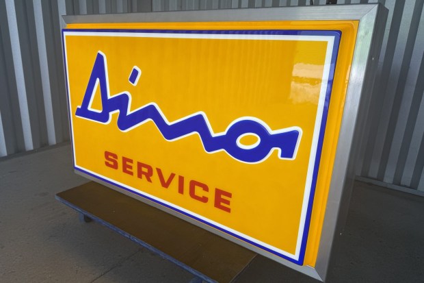 Illuminated Dino Service Sign at No Reserve