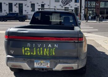 Rivian Owner Spray Paints R1T And Launches “Rivian Is Junk” Website